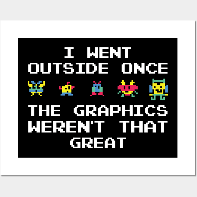 I Went Outside Once The Graphics Weren't That Great Wall Art by DragonTees